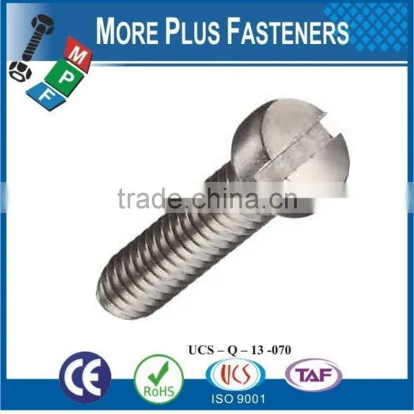 Made in Taiwan Slotted Fillister Stainless Steel Zinc Drilled Fillister Head Machine Screw photo-5
