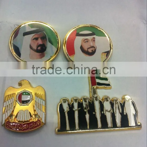 Custom Metal Magnet Badge,UAE Badge for National Day photo-3