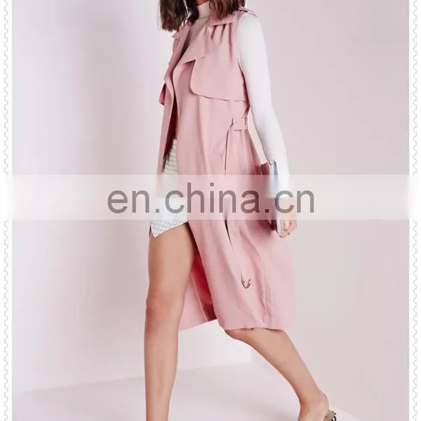 Korea Fashion Female Hot Pink Winter Coat Custom Low Price photo-4
