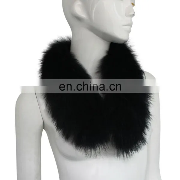 Black Bowknot Real Fox Fur Detachable Scarf Fox Fur Collar Trim photo-4