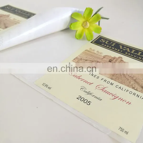 Cheap Adhesive Label Sticker Custom Premium Wine Sticker Label Printing photo-5