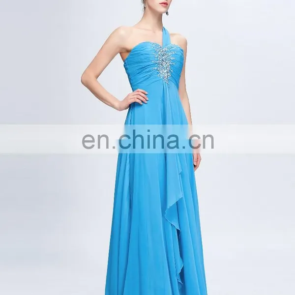 Grace Karin One Shoulder Long Chiffon Evening Gowns Party Gowns CL3120-3 photo-2