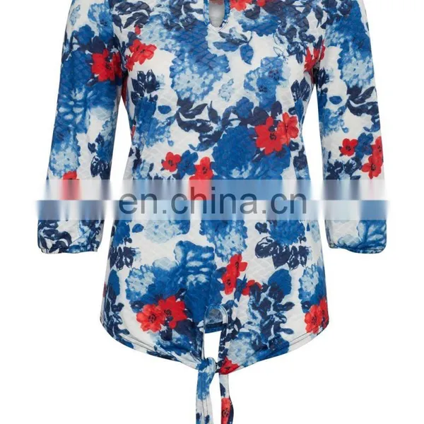 XXXL Size Abstract Print Fat Women T-Shirt Beach Wear photo-6