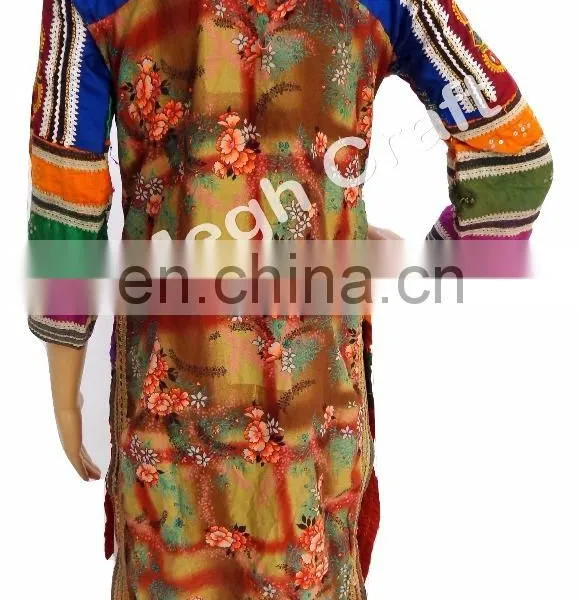 Balochi Afghan Tunic-Afghani Embroidered Tunic -Afghani Mirror Work Tunic -Vintage Tunic Tops- Tribes Textile Costumes Kurta photo-3