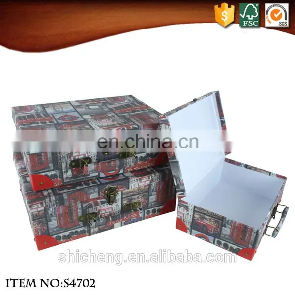 Charming Landscape Pattern Retro Style Suitcase Box photo-5