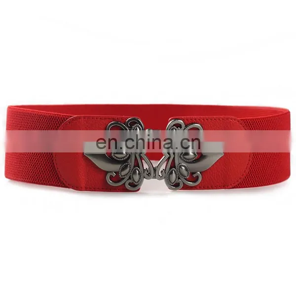 Womens Vintage Waist Belt Wide Elastic Stretch Retro Belt 6 Colors Options photo-5