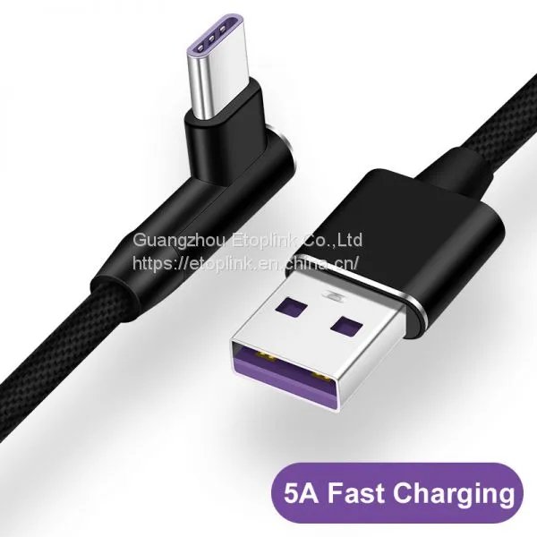 OEM Accepted 5A USB Cable Super Fast Charge Type-C Data Cable for Huawei P20Mate