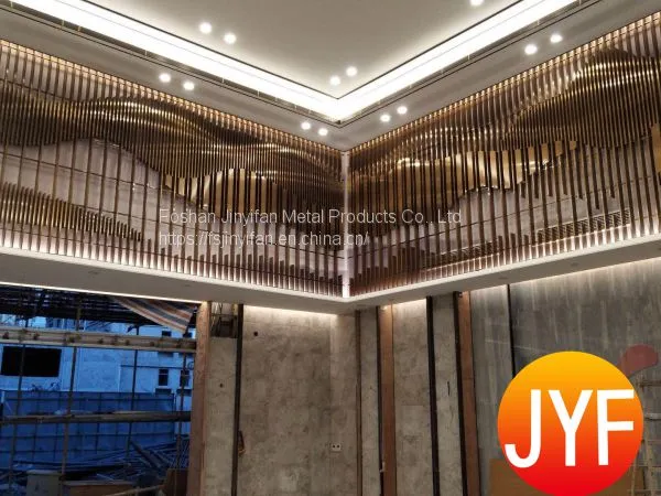 Foshan Manufacture Decor Gold Color 304 Stainless Steel Living Room Partition photo-5
