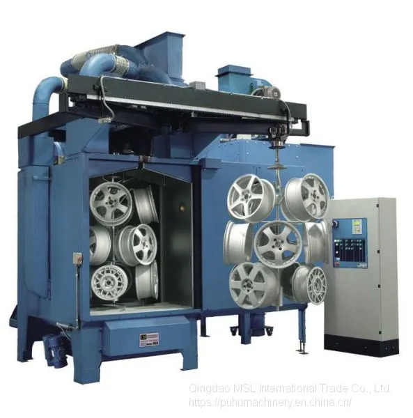 Hook Type Shot Blasting Machine, Spare Parts Rust Removing Peening Machine photo-3