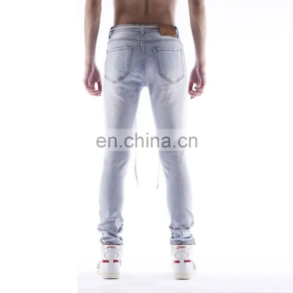 DiZNEW 2019 Custom Washed Jeans Pant Men Denim Jeans Slim Fit Skinny Jeans Denim photo-4