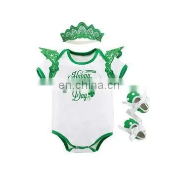 Fashion Summer Short Sleeve Infant Baby Romper Organic Cotton Baby Romper photo-6