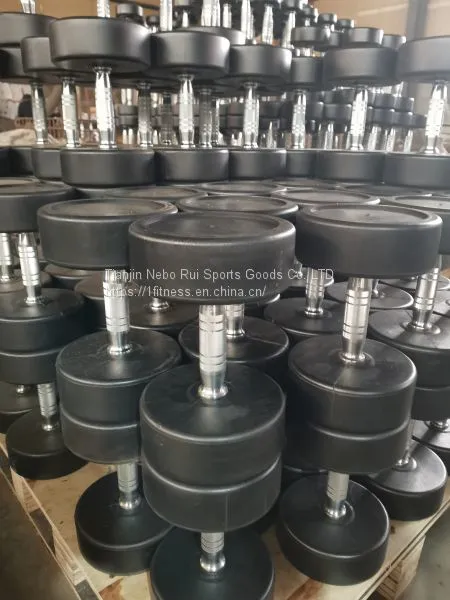 Coating DumbbellHexagonal Rubber DumbbellPU Coated Dumbbells photo-4