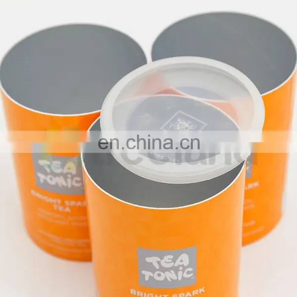 Cardboard Cylinder Food Packaging Tube With Plastic Plug photo-5