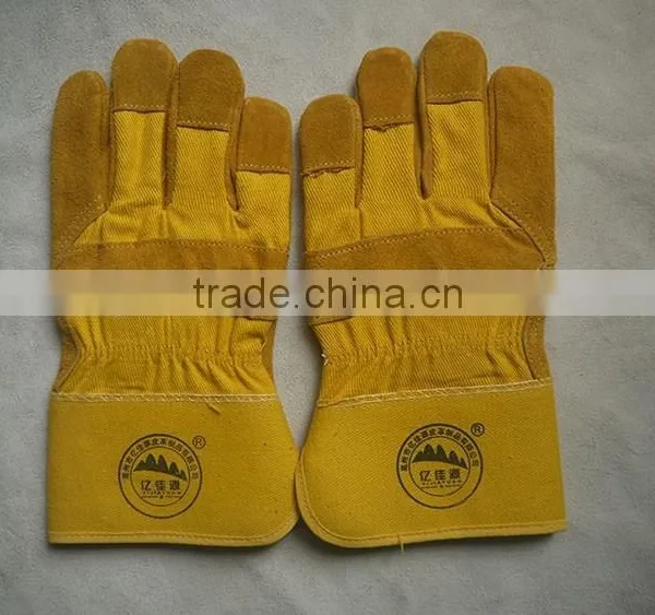 AB Grade Cow Split Leather Working Gloves, Winter Safety Gloves With CE Standard photo-3