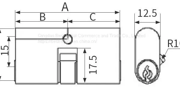 Anti-theft Rust-proof Gold Color Oval Shaped Double Open Brass Lock Cylinder photo-5