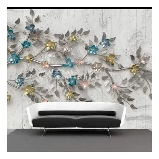 3D 5D 8D 16D Animal Flower Tree Design Wall Mural Embossed Wall Decoration For Home Tv Background Dropshipping photo-4