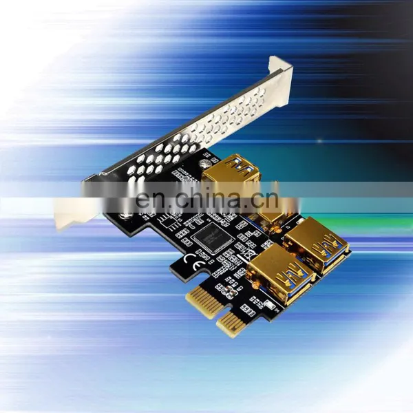 High Quality Pci-e To 4 Ports Usb3.0 Adapter 1 Turn 4 X Usb 3.0 Converter Card photo-4