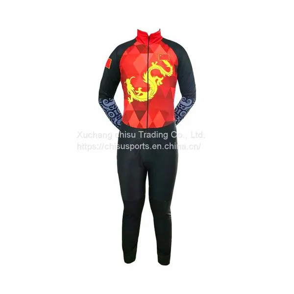Custom Short Track Ice Speed Short Track Suit Skating Children's Long Sleeves Camo Ski Suit Long Sleeve Speed Suit Sportswear