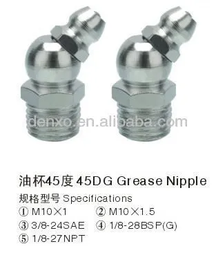 45 Degree Grease Nipples for Lubricating