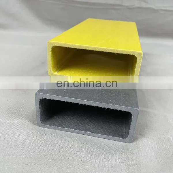 Fiberglass Rectangular Tube FRP Pultrusion Pipe Epoxy Fiberglass Tubes Structural FRP Square Tube photo-5