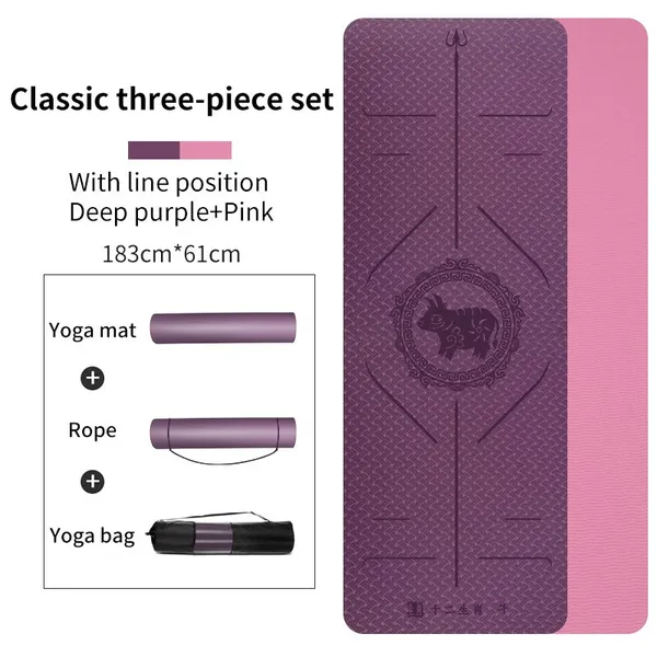 YiShengNuo Yoga Mats Good Quality Anti-slip Cork Tpe Yoga Mat With Logo photo-2