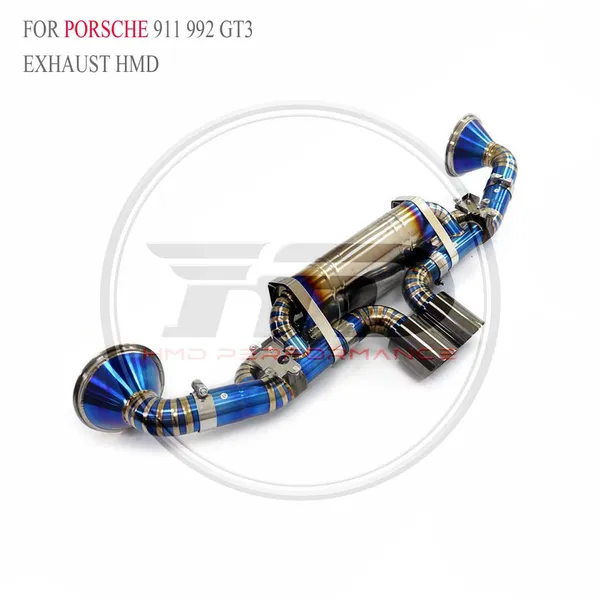 HMD Titanium Exhaust Catback for Porsche 911 997.1 Turbo/992 GT3 Car Accessories Muffler With Tips With Valve Exact Fit Whatsapp+86 18946955156 photo-4