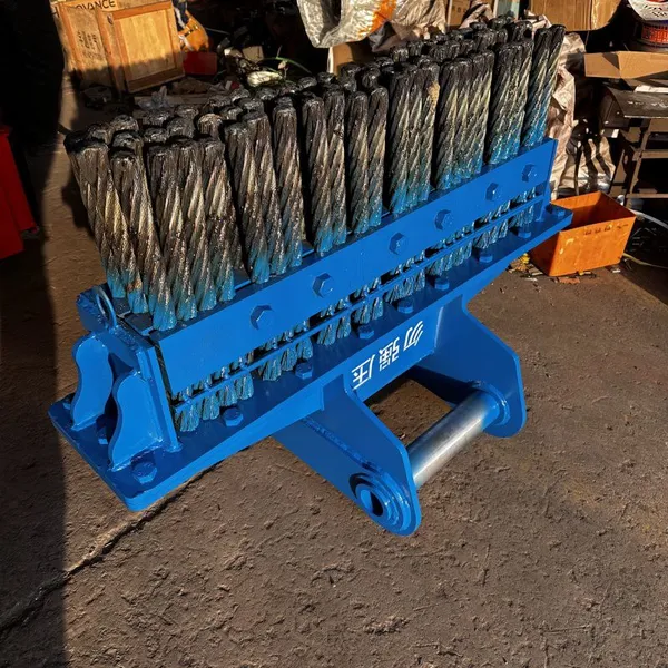 Excavator Attachment Steel Brush, Tunnel Invert Cleaning Three-row Four-row Custom Factory photo-4