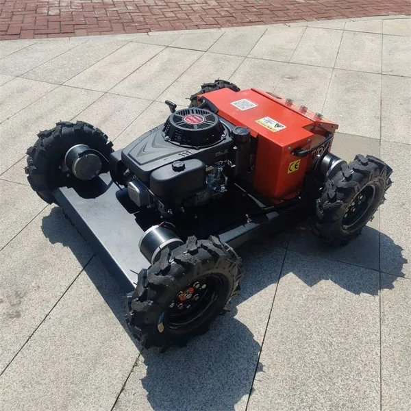 Petrol 550Mm Cutting Width 200 Meters Long Distance Control Remote Control Lawn Mower With Wheels photo-5