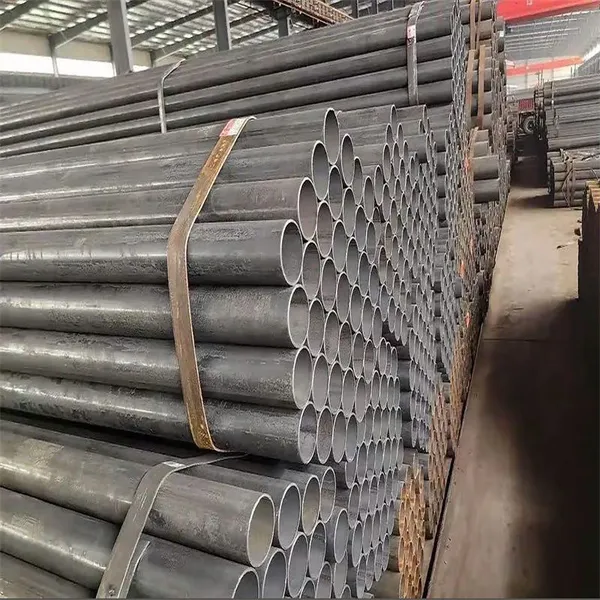 Factory ERW Welded Carbon Steel Pipe Q235B ASTM A53 Round Black Tube For Prefab House Structure