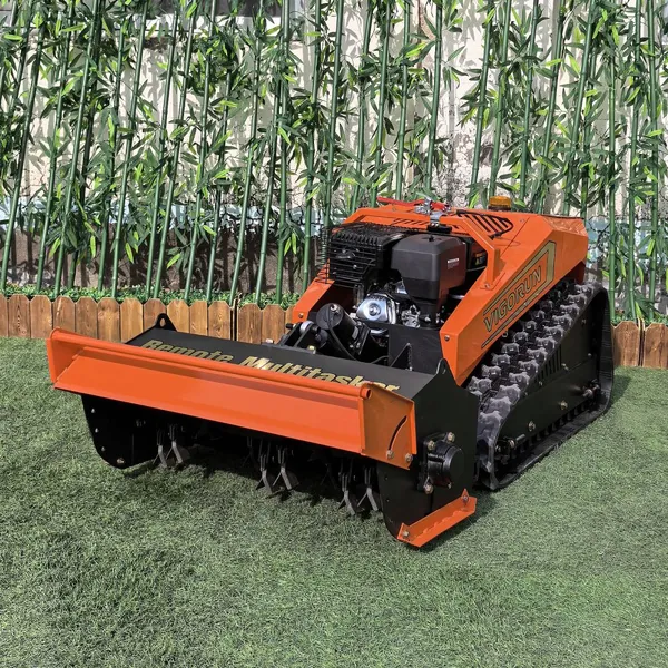 Robot Mulcher 40° Maximum Slope Loncin 420cc Crawler Mower Robot for Agricultural Orchard Vineyards Roadside Grassland Landscape photo-2