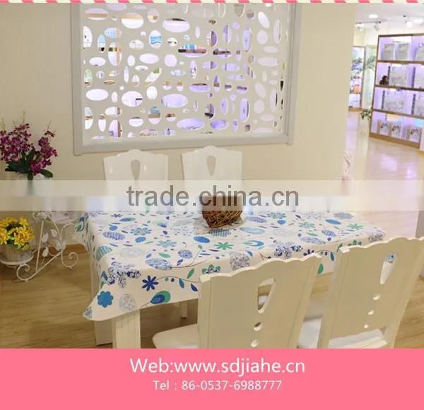 PVC/PEVA Lace Tablecloth With Flannel Backing, High Quality & Waterproof & Oil Proof