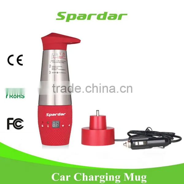 12V Blue Car Electric Kettle for Travel Water Rapid Boiling photo-2