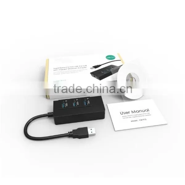 Hot Plug USB-C to RJ45 3.0 USB Port Power Powerline Adapter Hub photo-5