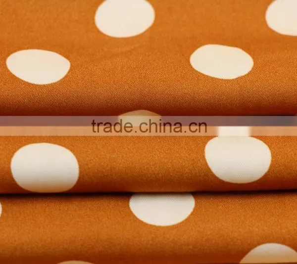 2017 Summer Top Selling Women Blouse Cupro Type100%viscose Twill Dot Print Fabric photo-2