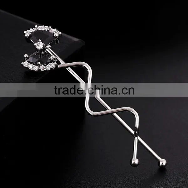 Elegant Fashion Bowknot Zircon Barrette Lady Classic Crystal Hair Lasting Shine photo-5