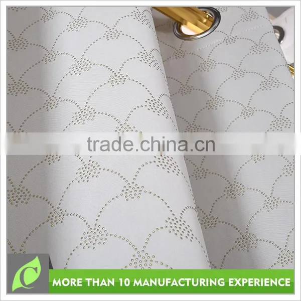Ready Made Curtain Supplier Polyester Luxury White Blackout Curtain photo-2
