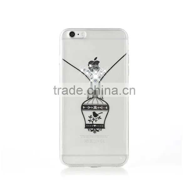 Joyroom Clear TPU Full Rubber Case for IPhone 6Plus Montage Series With Dust Plug Shiny Diamond Cover for IPhone 6s Plus MT-5797 photo-5