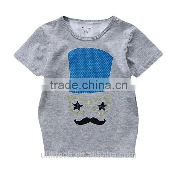 New Stylish Soft Fabric Boys t Shirt Silly Frog Applique photo-4