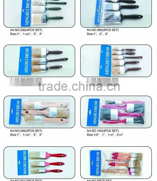Wood Handle Paint Brush With Stainless Iron/steel Ferrule. photo-2
