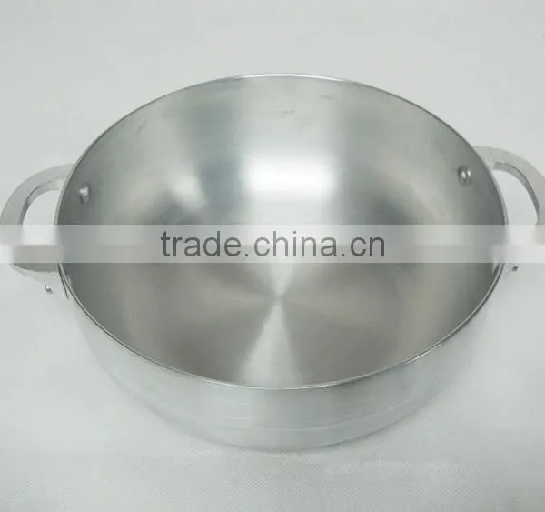 Satin Polished PRESSING Aluminum Casserole Set With Glass Lids and Single Bottom MSF-6602 photo-2