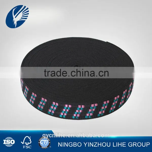 High Quality New Sales Polyester Woven Jacquard Webbing Colored Tape Customized