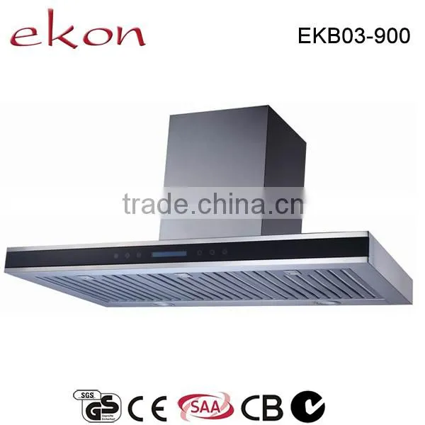 90cm Wall Mounted Baffle Filter 1000m3 Range Hood