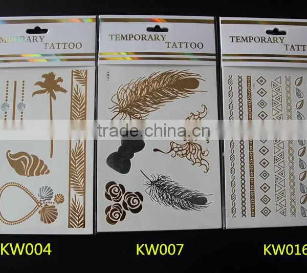 2015 Arabic Tattoos/metallic Tattoo Ink Tattoo/flash Tattoo/jewelry Temporary Tattoo in Stock photo-4