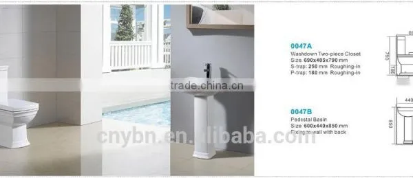 Sanitary Ware Ceramic Bathroom Designs Two Piece Toilet photo-5