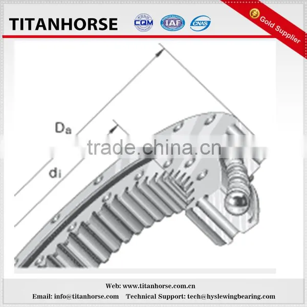 Excavator slewing ring with inner gear