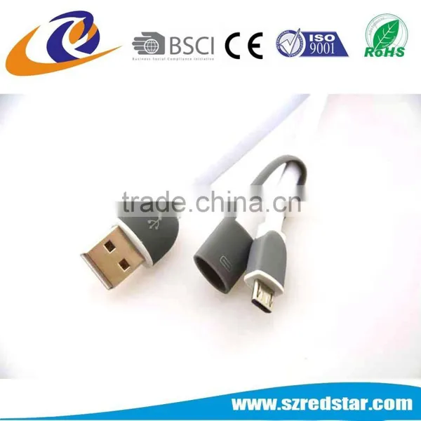 2-in-1 USB Sync and Charge Cable With MicroUSB Connectors for IPhone 6 Quality Choice photo-4