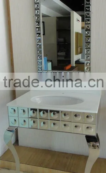 Simple Bathroom Vanity With Glass Mosaic N-002 photo-2
