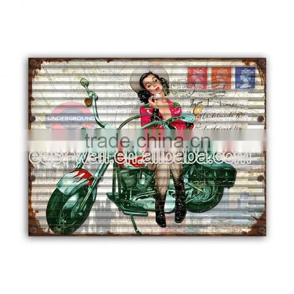 Discount Fashionable Design Hanging Wall Mounted Metal Sign Holder Home Decor Fabric photo-2