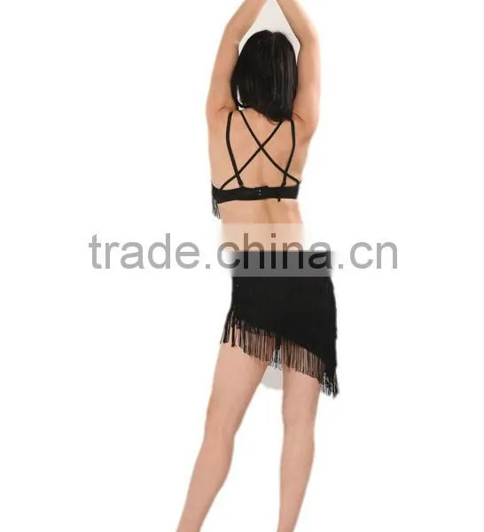 SWEGAL Black Latin Dance Dress,dress Competition Dance Latin SGBDT13098 photo-3
