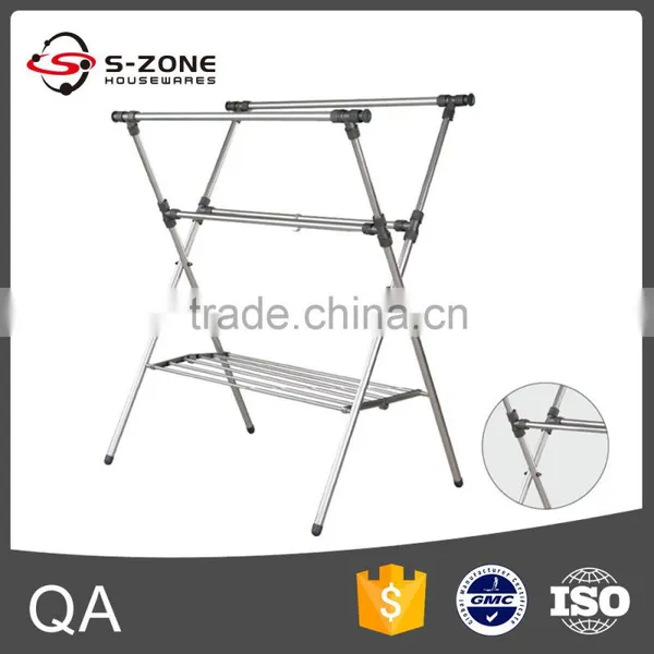 SZL004 High Quality Folding Clothes Rack, Metal Clothes Rack